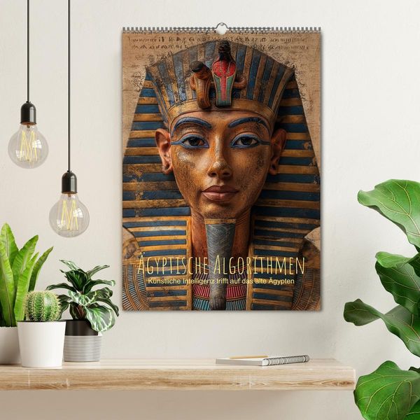 Produktbild: &Auml;gyptische Algorithmen - K&uuml;nstliche Intelligenz trifft auf das alte &Auml;gypten (Wandkalender 2026 DIN A2 hoch), CALVENDO Monatskalender