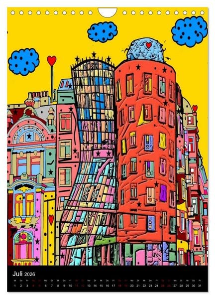 Produktbild: Die verr&uuml;ckte Welt der Popart von Nico Bielow (Wandkalender 2026 DIN A4 hoch), CALVENDO Monatskalender