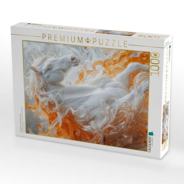 Produktbild: CALVENDO Puzzle Die Magie der wei&szlig;en Schimmel | 1000 Teile Lege-Gr&ouml;&szlig;e 64x48cm Foto-Puzzle f&uuml;r gl&uuml;ckliche Stunden