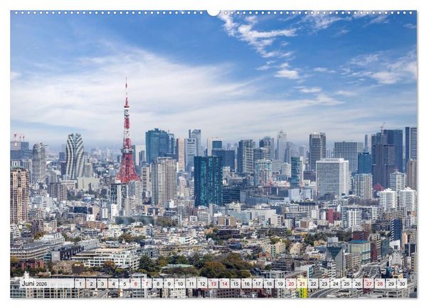 Produktbild: Tokio - Das Herz Japans (hochwertiger Premium Wandkalender 2026 DIN A2 quer), Kunstdruck in Hochglanz