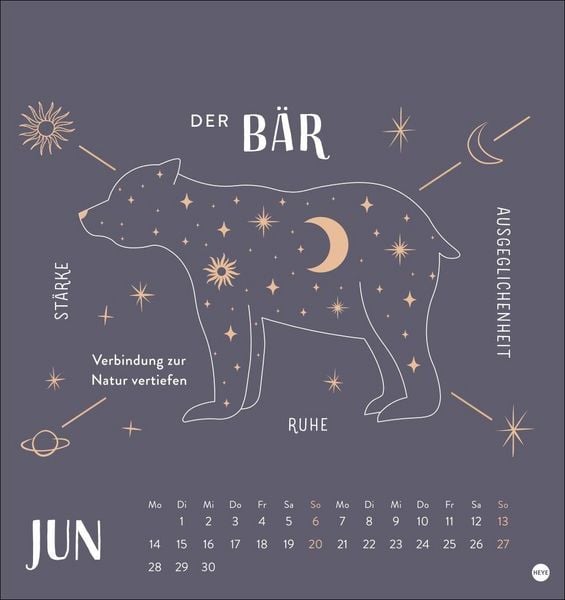 Produktbild: Krafttiere Postkartenkalender 2027