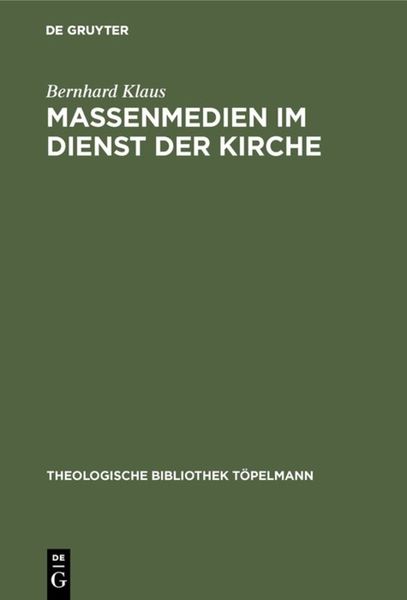 Produktbild: Massenmedien im Dienst der Kirche