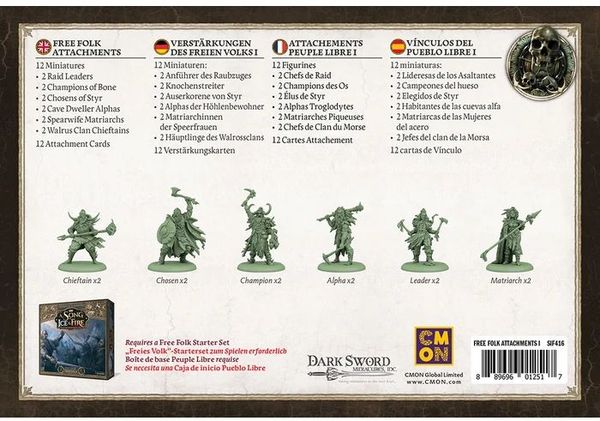 Produktbild: Song of Ice & Fire - Free Folk Attachments #1 (Verst&auml;rkungen des Freien Volks I) DE/EN/ES/FR