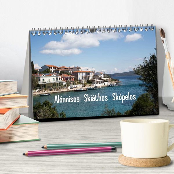 Produktbild: Al&oacute;nnisos, Ski&aacute;thos, Sk&oacute;pelos (Tischkalender 2026 DIN A5 quer), CALVENDO Monatskalender
