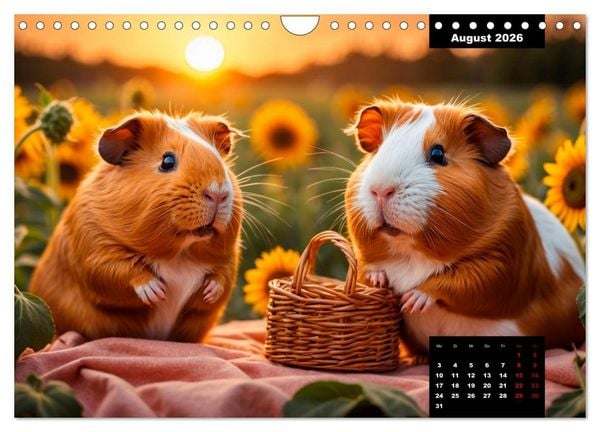 Produktbild: Meerschweinchen mal anders! (Wandkalender 2026 DIN A4 quer), CALVENDO Monatskalender