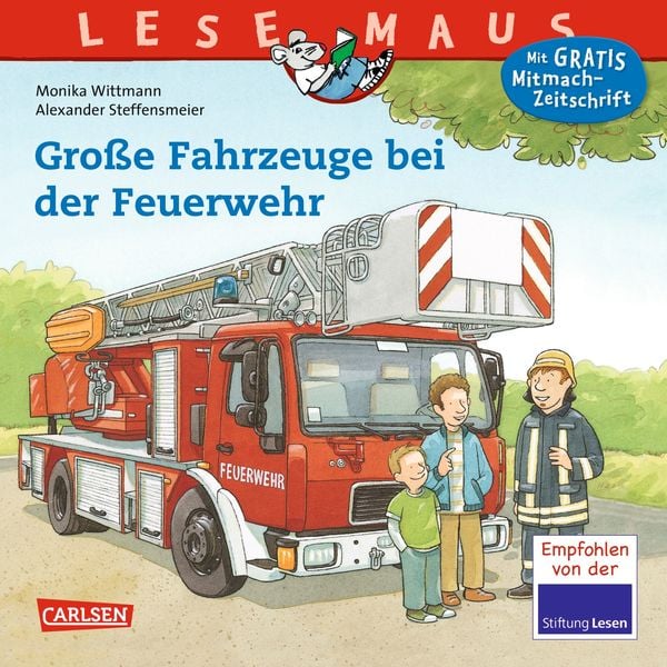 LESEMAUS 122: Große Fahrzeuge bei der Feuerwehr, Taschenbuch von Monika Wittmann, Carlsen, 978-3-551-08822-2