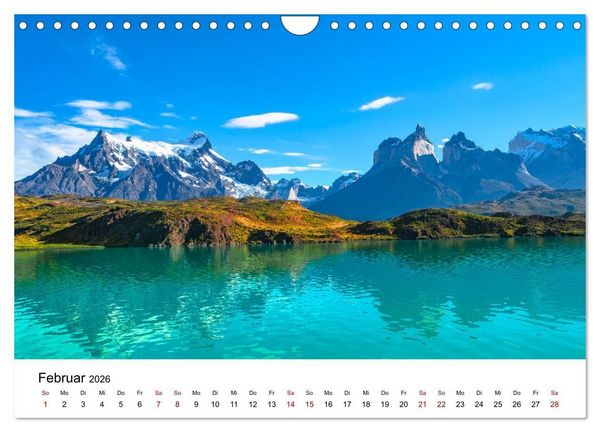Produktbild: Patagonien, Torres del Paine Nationalpark: Am Rand der Welt (Wandkalender 2026 DIN A4 quer), CALVENDO Monatskalender