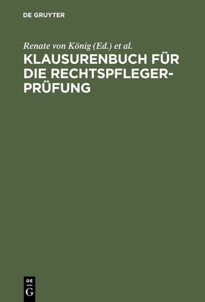 Produktbild: Klausurenbuch f&uuml;r die Rechtspflegerpr&uuml;fung