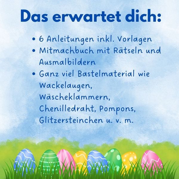 Produktbild: Bastelbox Ostern. Mit Anleitungen, Bastelmaterial und Mitmachbuch