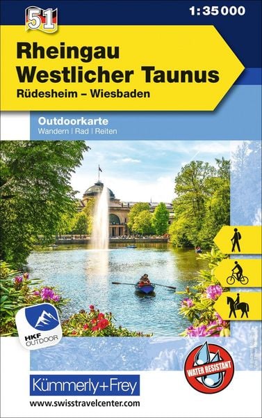 Produktbild: K&uuml;mmerly+Frey Outdoorkarte Deutschland 51 Rheingau, Westlicher Taunus 1:35.000