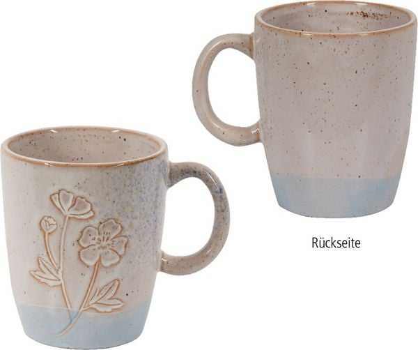 Produktbild: Porzellan-Tasse Blume blau - LandLust