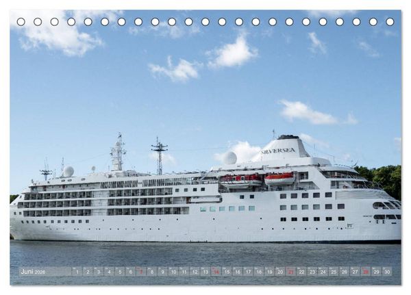 Produktbild: Container - Tanker - Kreuzfahrt - Schiffe (Tischkalender 2026 DIN A5 quer), CALVENDO Monatskalender