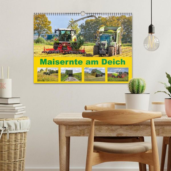 Produktbild: Maisernte am Deich (Wandkalender 2026 DIN A3 quer), CALVENDO Monatskalender