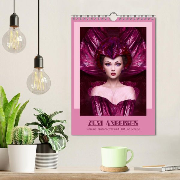 Produktbild: Zum Anbeissen - surreale Frauenportraits mit Obst und Gem&uuml;se (Wandkalender 2026 DIN A4 hoch), CALVENDO Monatskalender