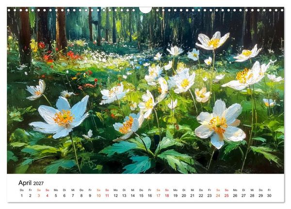 Produktbild: Wildblumen zwischen Moos und Farn (Wandkalender 2027 DIN A3 quer), CALVENDO Monatskalender