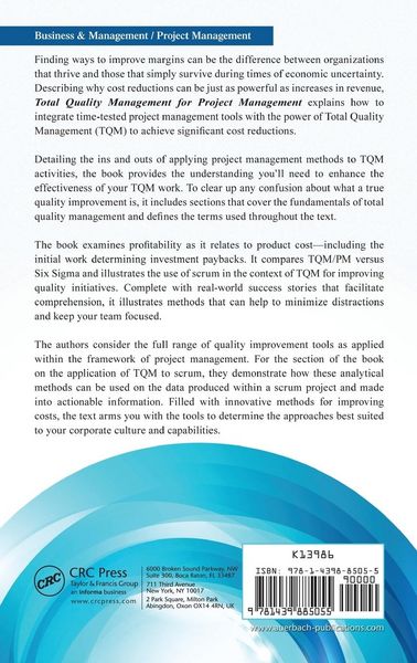 Produktbild: Total Quality Management for Project Management