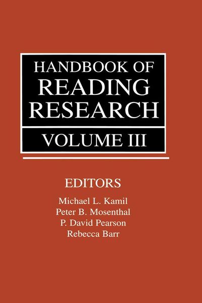 Produktbild: Handbook of Reading Research, Volume III