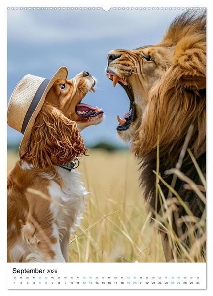 Produktbild: Cavalier King Charles Spaniel - Lustige Weltenreise im Selfie-Modus (hochwertiger Premium Wandkalender 2026 DIN A2 hoch), Kunstdruck in Hochglanz
