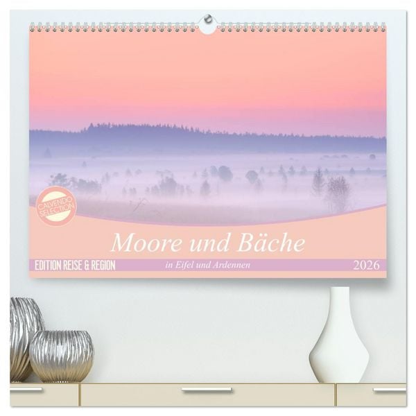 Produktbild: Moore und B&auml;che in Eifel und Ardennen (hochwertiger Premium Wandkalender 2026 DIN A2 quer), Kunstdruck in Hochglanz