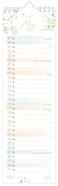 Produktbild: Streifenkalender kompakt 2027