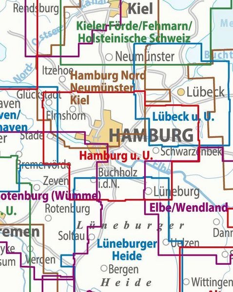 Produktbild: BVA ADFC Regionalkarte Hamburg und Umgebung 1:75.000