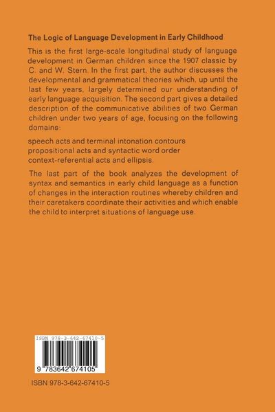 Produktbild: The Logic of Language Development in Early Childhood
