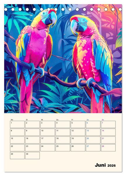 Produktbild: Dschungeltiere - Einzigartige Faszination (Tischkalender 2026 DIN A5 hoch), CALVENDO Monatskalender