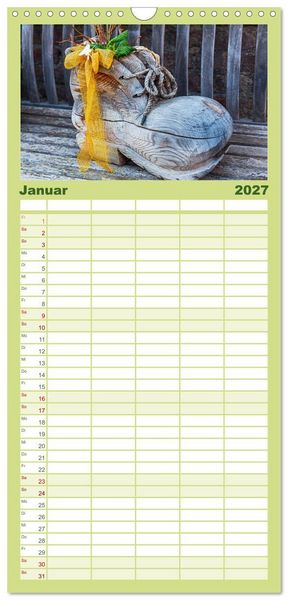 Produktbild: Familienplaner 2027 - Bedburg Alt-Kaster mit 5 Spalten (Wandkalender, 21 x 45 cm) CALVENDO
