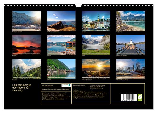 Produktbild: Salzkammergut, &uuml;berraschend vielseitig (Wandkalender 2026 DIN A3 quer), CALVENDO Monatskalender