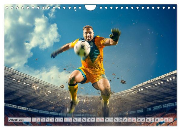 Produktbild: Fussball - Tormann in Aktion (Wandkalender 2026 DIN A4 quer), CALVENDO Monatskalender