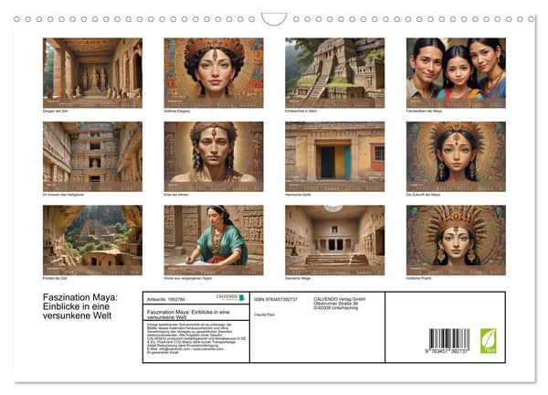 Produktbild: Faszination Maya: Einblicke in eine versunkene Welt (Wandkalender 2026 DIN A3 quer), CALVENDO Monatskalender