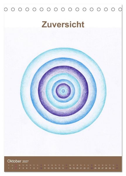 Produktbild: Delfinheilsymbole (Tischkalender 2027 DIN A5 hoch), CALVENDO Monatskalender