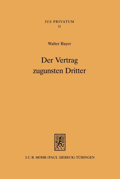 Produktbild: Der Vertrag zugunsten Dritter