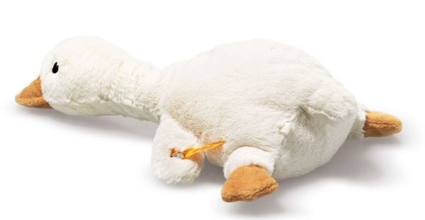 Produktbild: Steiff 242854 - Gans Gilda mit Rassel, liegend, Pl&uuml;sch, 21 cm