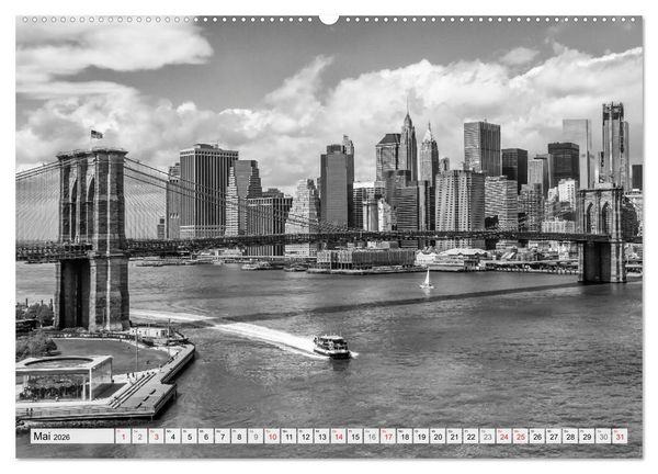 Produktbild: BROOKLYN BRIDGE Das Wahrzeichen von New York City (hochwertiger Premium Wandkalender 2026 DIN A2 quer), Kunstdruck in Hochglanz