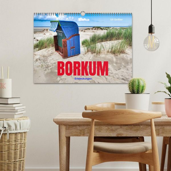 Produktbild: BORKUM Entdeckungen (Wandkalender 2026 DIN A3 quer), CALVENDO Monatskalender