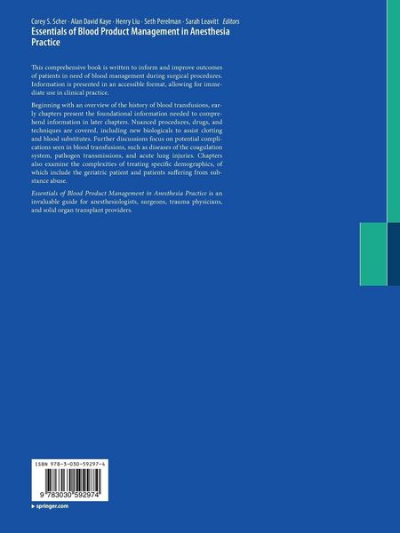 Produktbild: Essentials of Blood Product Management in Anesthesia Practice