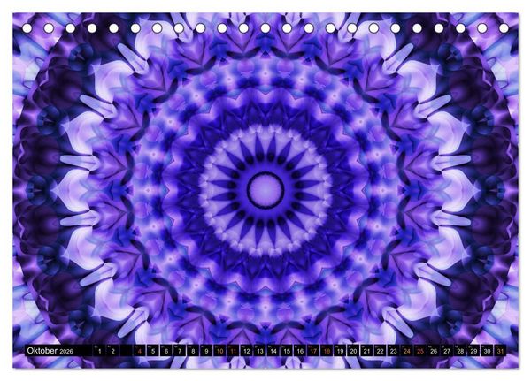 Produktbild: Energie - Mandalas, Spiritualit&auml;t durch die Farbe Lila (Tischkalender 2026 DIN A5 quer), CALVENDO Monatskalender