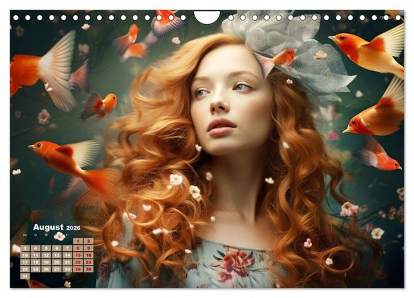Produktbild: M&auml;rchenhafte Fabelfrauen (Wandkalender 2026 DIN A4 quer), CALVENDO Monatskalender