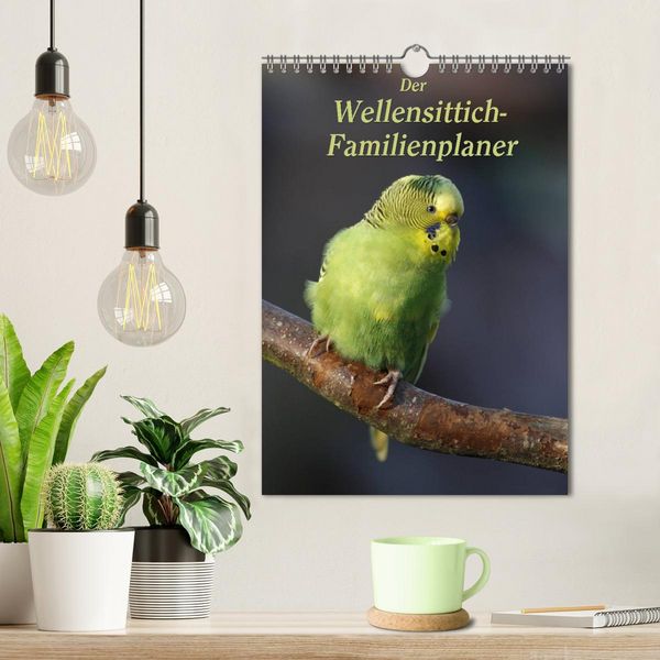 Produktbild: Der Wellensittich-Familienplaner (Wandkalender 2026 DIN A4 hoch), CALVENDO Monatskalender
