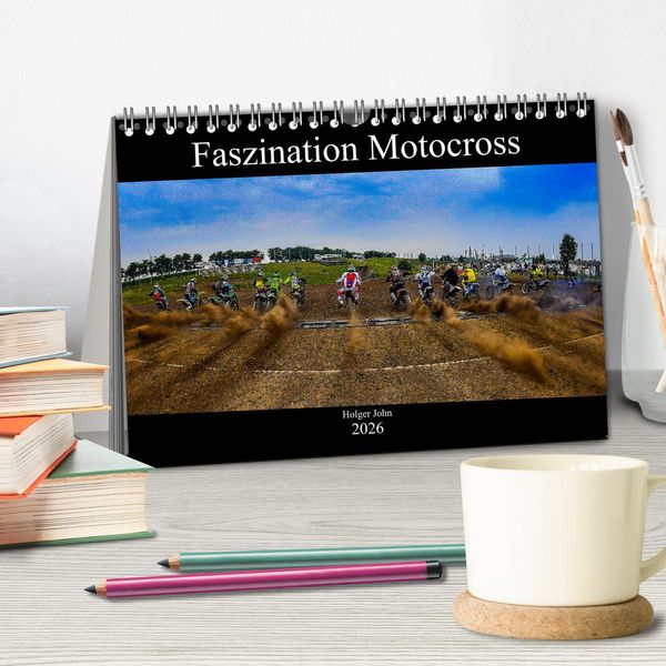 Produktbild: Blickpunkte Motocross (Tischkalender 2026 DIN A5 quer), CALVENDO Monatskalender