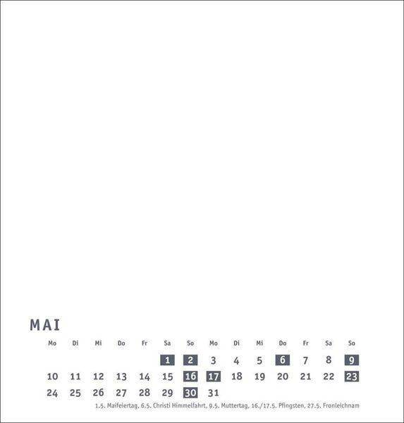 Produktbild: Premium-Bastelkalender wei&szlig; mittel 2027