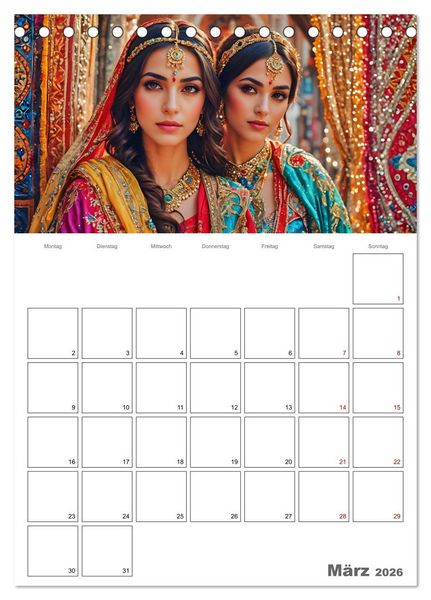 Produktbild: Frauen des Sultans (Tischkalender 2026 DIN A5 hoch), CALVENDO Monatskalender