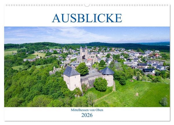 Produktbild: Ausblicke - Mittelhessen von Oben (Wandkalender 2026 DIN A2 quer), CALVENDO Monatskalender
