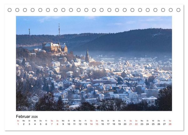 Produktbild: Marburg an der Lahn - ein Jahr in Bildern (Tischkalender 2026 DIN A5 quer), CALVENDO Monatskalender