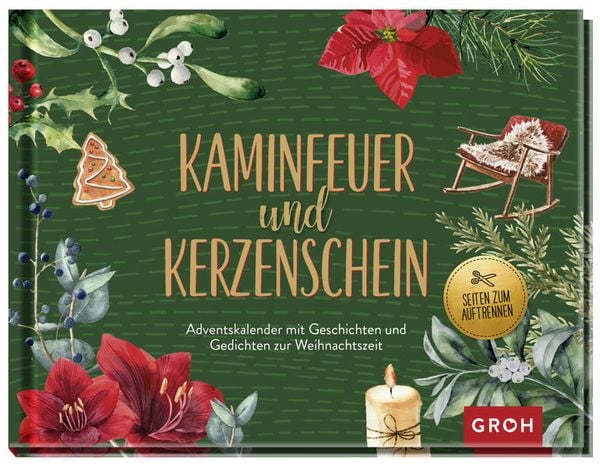 Produktbild: Kaminfeuer und Kerzenschein