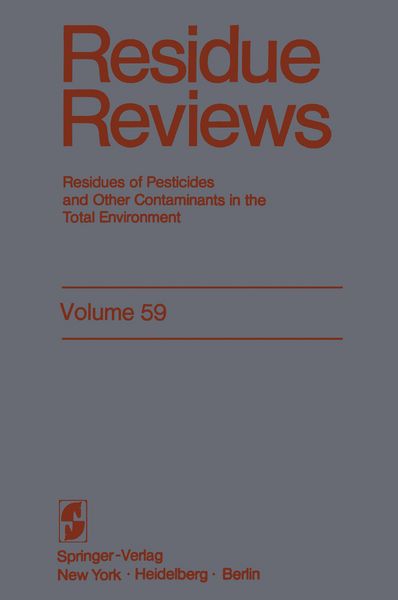 Produktbild: Residue Reviews