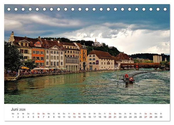 Produktbild: Luzern, die Stadt im Zentrum der Schweiz (Tischkalender 2026 DIN A5 quer), CALVENDO Monatskalender