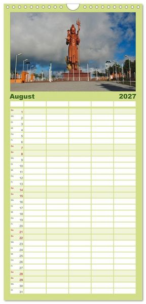 Produktbild: Familienplaner 2027 - Mauritius mit 5 Spalten (Wandkalender, 21 x 45 cm) CALVENDO