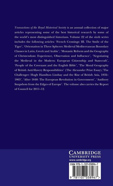 Produktbild: Transactions of the Royal Historical Society